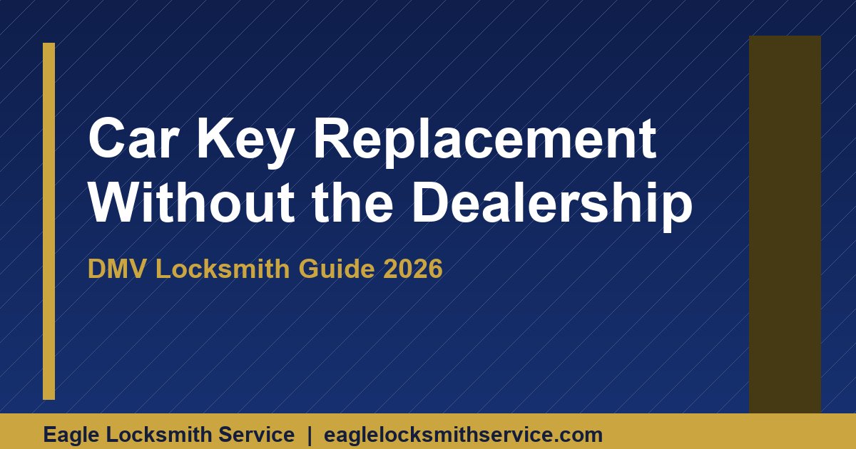 Car Key Replacement Without the Dealership: DMV Locksmith Guide 2026