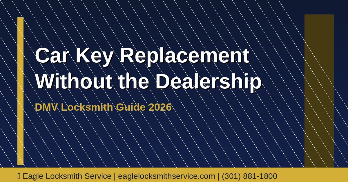 Car Key Replacement Without the Dealership: DMV Locksmith Guide 2026